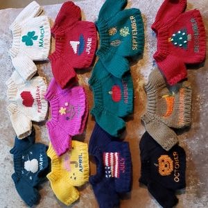 Months Sweater And Teddy Bear